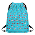 Love French Bulldog Pattern Print Drawstring Backpack