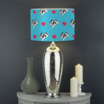 Love French Bulldog Pattern Print Drum Lamp Shade
