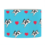 Love French Bulldog Pattern Print Drum Lamp Shade