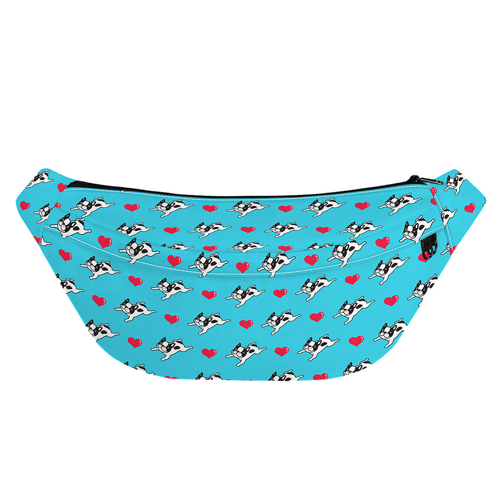 Love French Bulldog Pattern Print Fanny Pack
