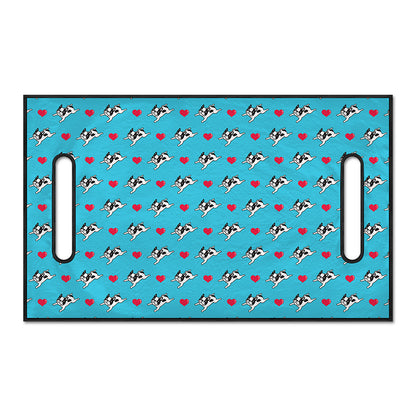 Love French Bulldog Pattern Print Golf Cart Seat Cover