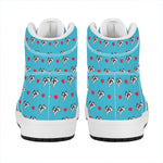 Love French Bulldog Pattern Print High Top Leather Sneakers