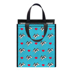 Love French Bulldog Pattern Print Insulated Lunch Tote