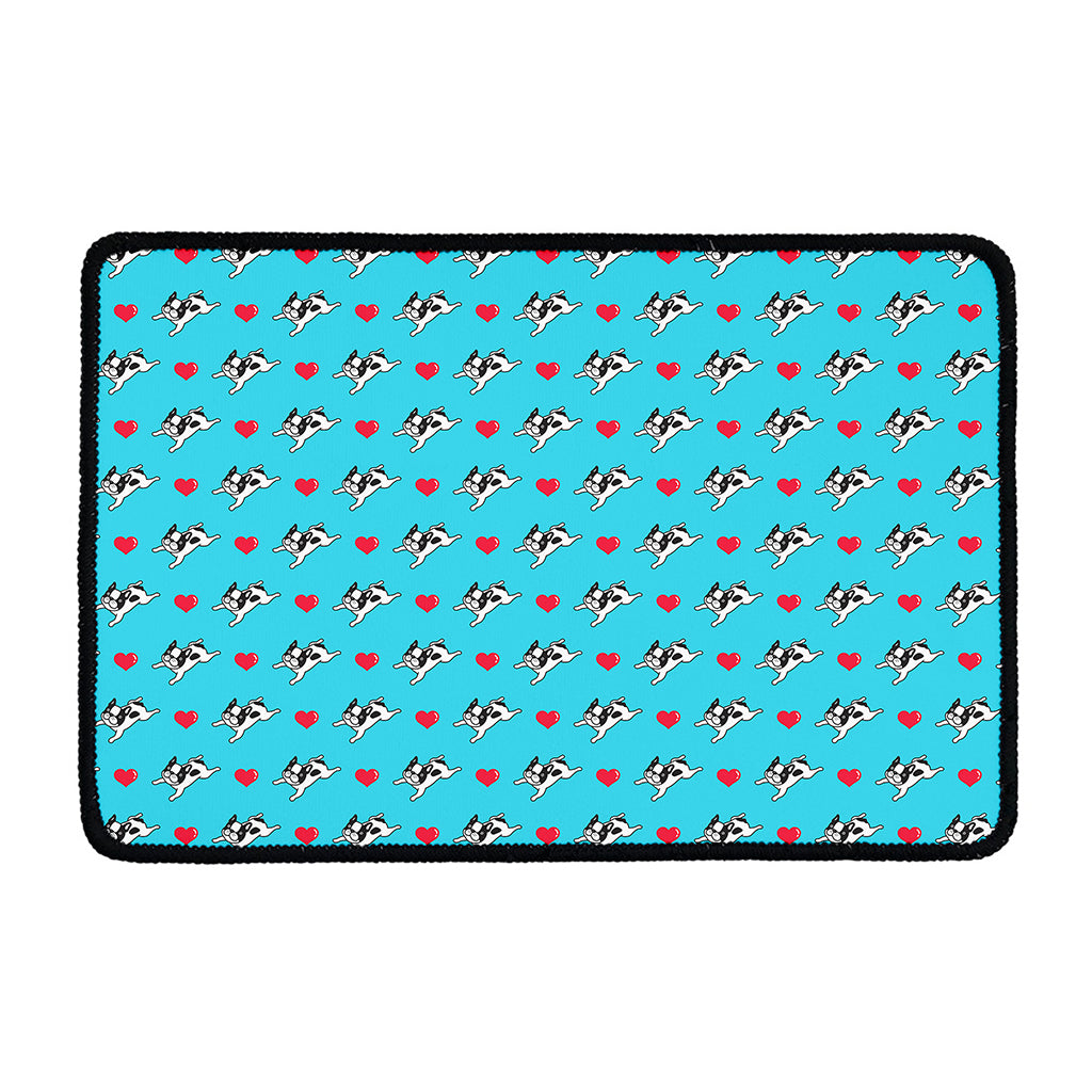 Love French Bulldog Pattern Print Kitchen Mat