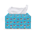Love French Bulldog Pattern Print Leather Tissue Box Cover