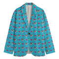 Love French Bulldog Pattern Print Men's Blazer