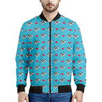 Love French Bulldog Pattern Print Men's Bomber Jacket