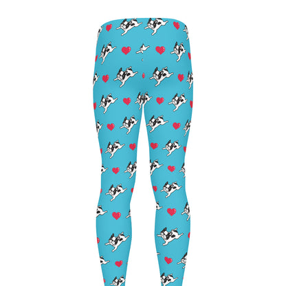 Love French Bulldog Pattern Print Men's leggings