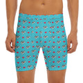 Love French Bulldog Pattern Print Men's Long Boxer Briefs