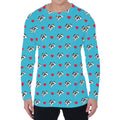Love French Bulldog Pattern Print Men's Long Sleeve T-Shirt