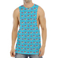 Love French Bulldog Pattern Print Men's Muscle Tank Top