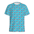 Love French Bulldog Pattern Print Men's Athletic T-Shirt