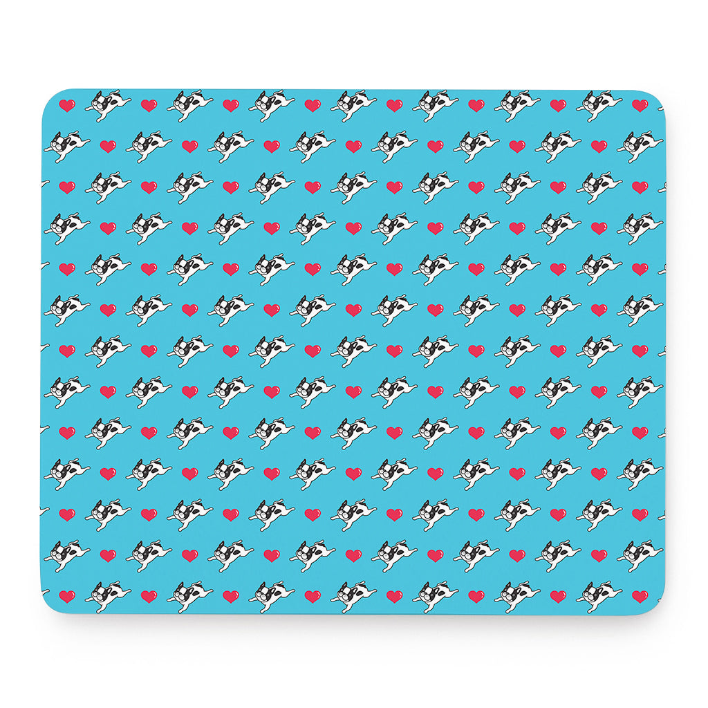 Love French Bulldog Pattern Print Mouse Pad
