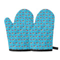 Love French Bulldog Pattern Print Oven Mitts