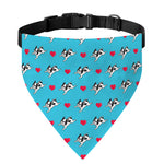 Love French Bulldog Pattern Print Over The Collar Dog Bandana