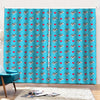 Love French Bulldog Pattern Print Pencil Pleat Curtains