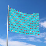 Love French Bulldog Pattern Print Polyester Flag