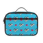 Love French Bulldog Pattern Print Portable Lunch Bag