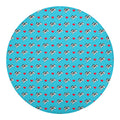 Love French Bulldog Pattern Print Round Blanket