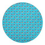 Love French Bulldog Pattern Print Round Blanket