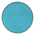 Love French Bulldog Pattern Print Round Floor Mat