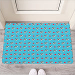 Love French Bulldog Pattern Print Rubber Doormat
