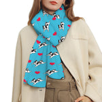 Love French Bulldog Pattern Print Scarf