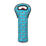 Love French Bulldog Pattern Print Single Neoprene Wine Tote
