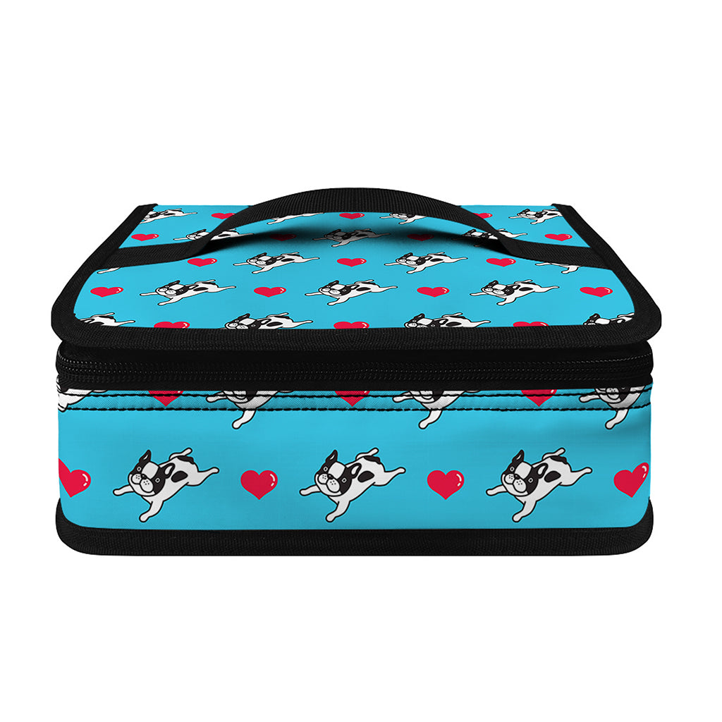 Love French Bulldog Pattern Print Small Lunch Bag