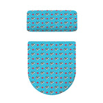 Love French Bulldog Pattern Print Toilet Lid And Tank Cover Set