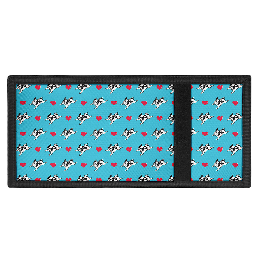 Love French Bulldog Pattern Print Trifold Wallet