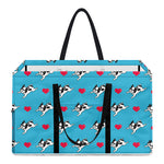 Love French Bulldog Pattern Print Utility Tote Bag