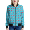 Love French Bulldog Pattern Print Women's Bomber Jacket