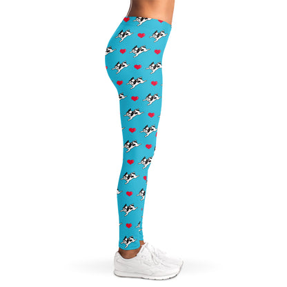 Love French Bulldog Pattern Print Women's Leggings