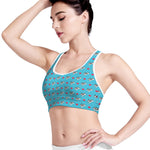 Love French Bulldog Pattern Print Women's Sports Bra