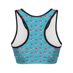 Love French Bulldog Pattern Print Women's Sports Bra