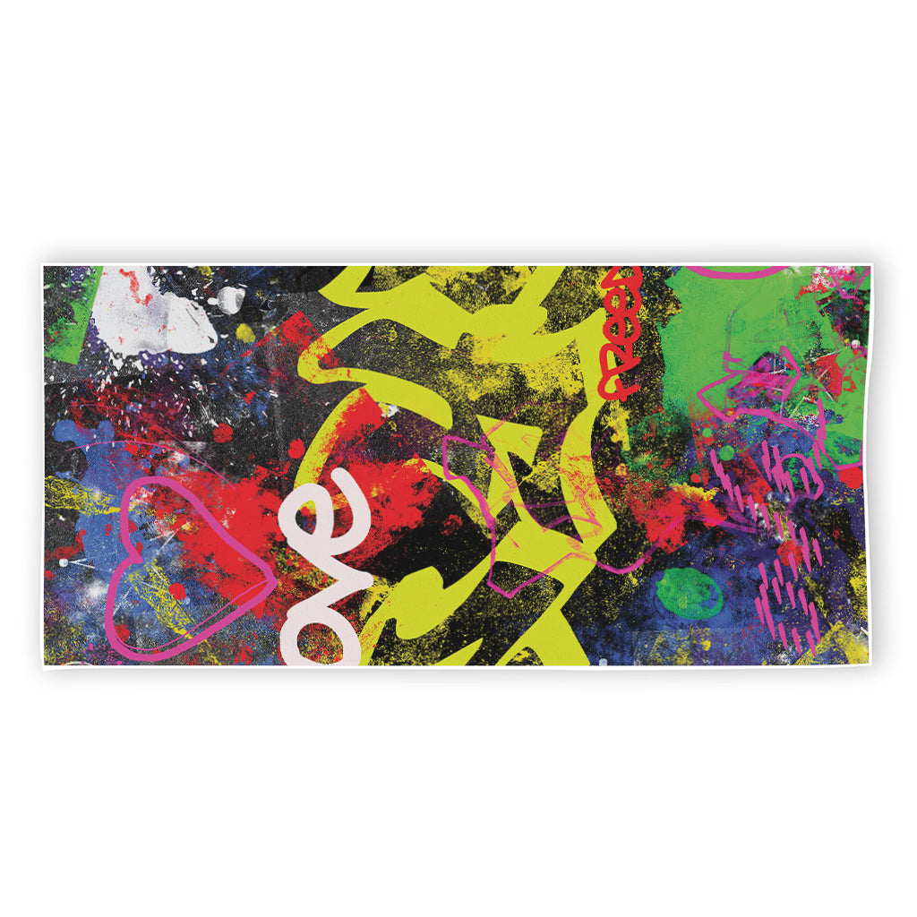 Love NYC Graffiti Print Beach Towel