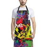 Love NYC Graffiti Print Bib Apron With Pocket