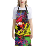 Love NYC Graffiti Print Bib Apron With Pocket