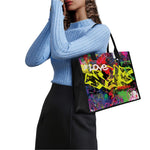 Love NYC Graffiti Print Canvas Tote Bag