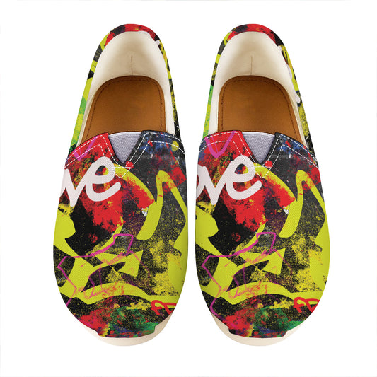 Love NYC Graffiti Print Casual Shoes