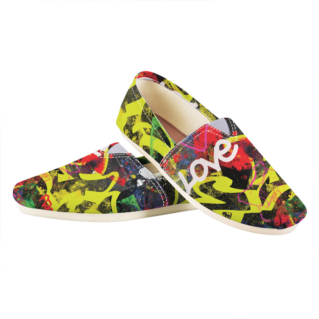 Love NYC Graffiti Print Casual Shoes