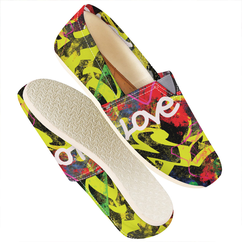 Love NYC Graffiti Print Casual Shoes