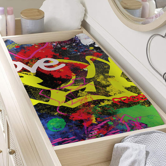Love NYC Graffiti Print Changing Pad Cover