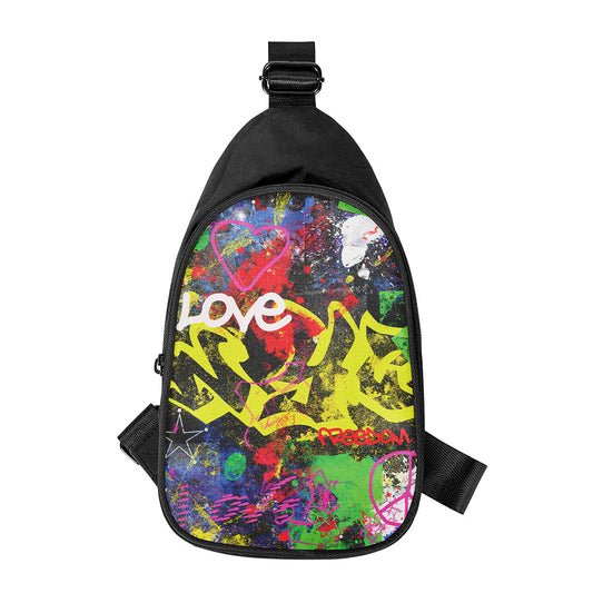 Love NYC Graffiti Print Chest Bag