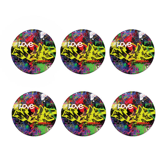 Love NYC Graffiti Print Coaster Set