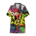 Love NYC Graffiti Print Cotton Hawaiian Shirt