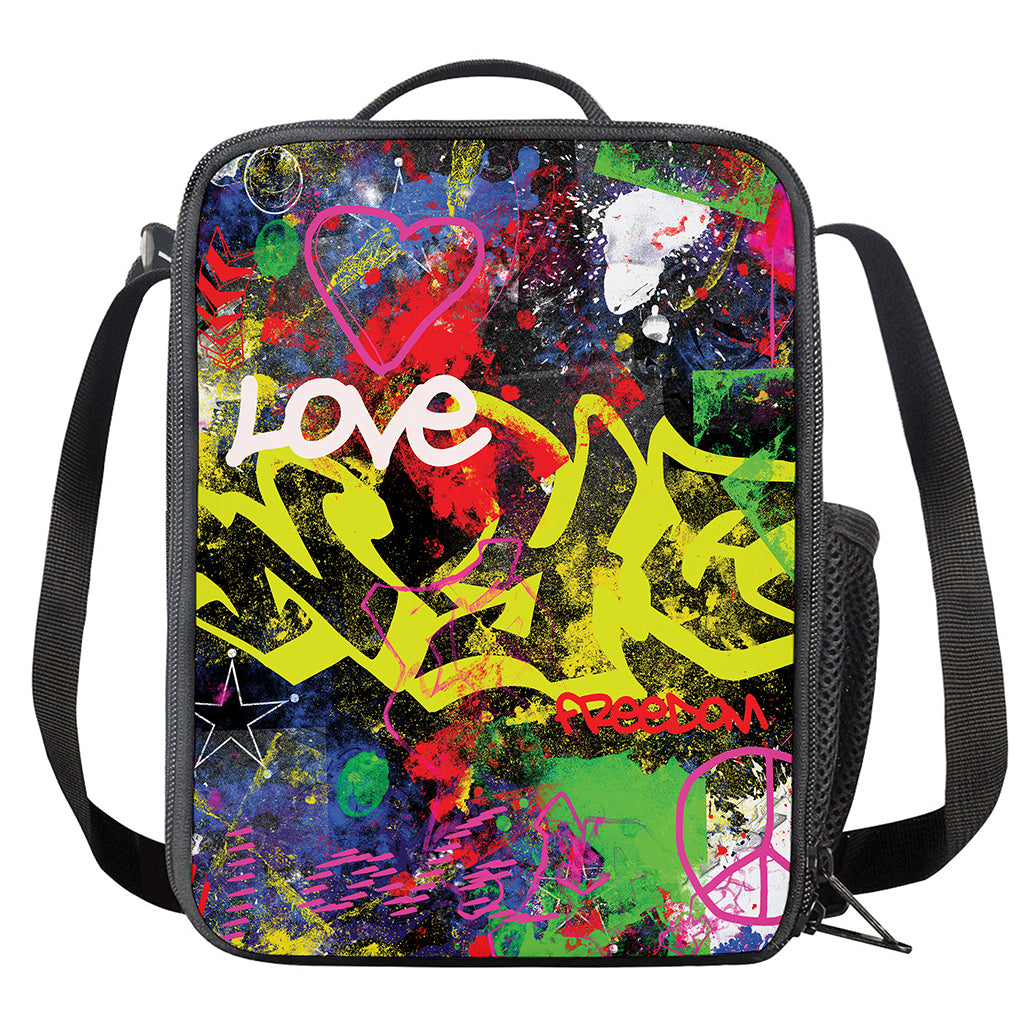 Love NYC Graffiti Print Crossbody Lunch Bag