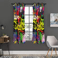 Love NYC Graffiti Print Grommet Curtain Panels