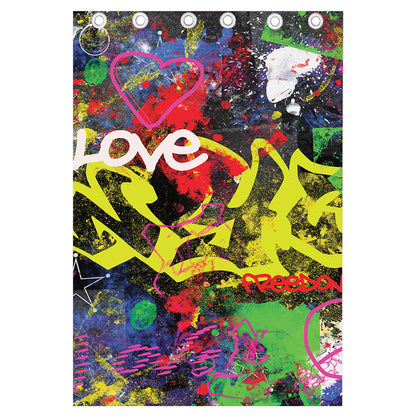 Love NYC Graffiti Print Curtain